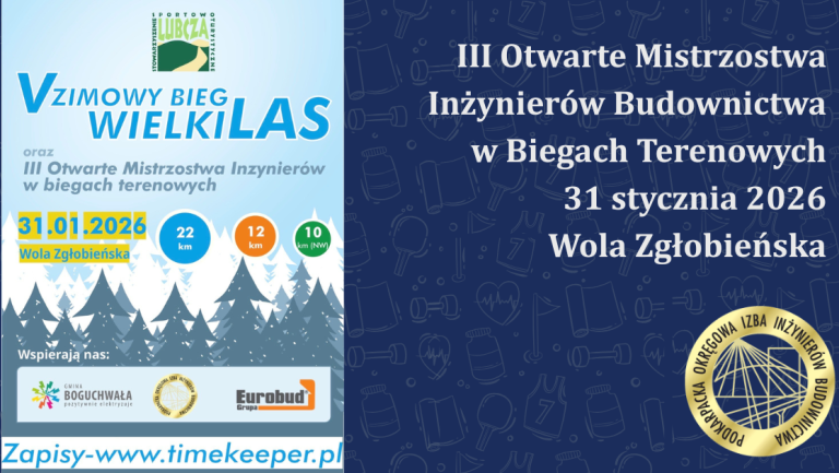 III Otwarte Mistrzostwa Inżynierów Budownictwa w Biegach Terenowych – 31.01.2026 r.